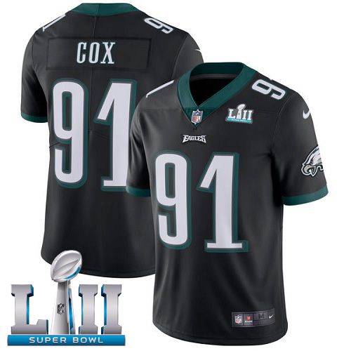 Men Philadelphia Eagles #91 Cox Black Limited 2018 Super Bowl NFL Jerseys->philadelphia eagles->NFL Jersey